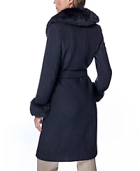 Julia & Stella by Maximilian Women's Wool Wrap Coat