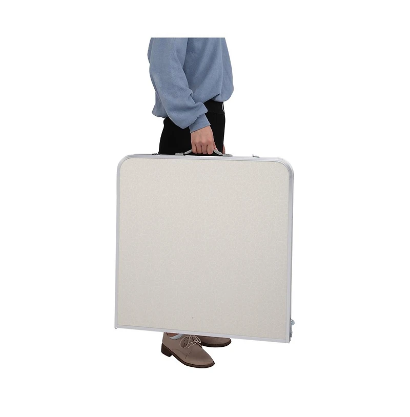 Slickblue Portable Multipurpose Folding Table in White – Versatile and Convenient Table for Indoor and Outdoor Use, Ideal for Events and Everyd