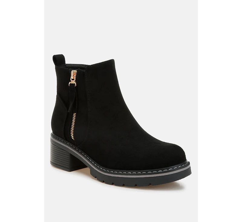 Tigris Microfiber Zipper Boots Women