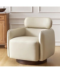 Hulala Home Rick Modern Swivel Chair with Adjustable Headrest