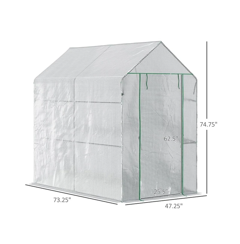 Slickblue Walk-in Greenhouse for Plants Perfect for Year-Round Gardening and Plant Care