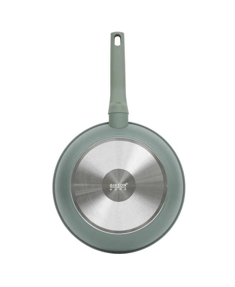 Gibson Home Barnsdall 10 Piece Premium Pfa Free Ceramic Nonstick Aluminum Cookware Set W/ Kitchen Tools - Sage Green