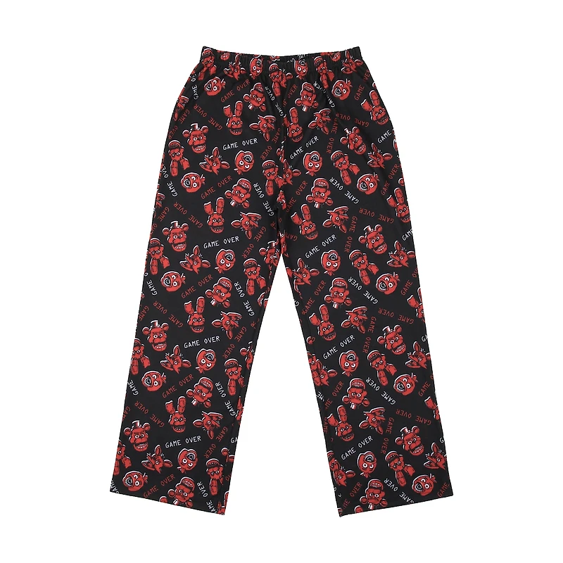 Five Nights at Freddy's Boys Youth Sleepwear Set Tee Shirt, Sleep Shorts, Pants