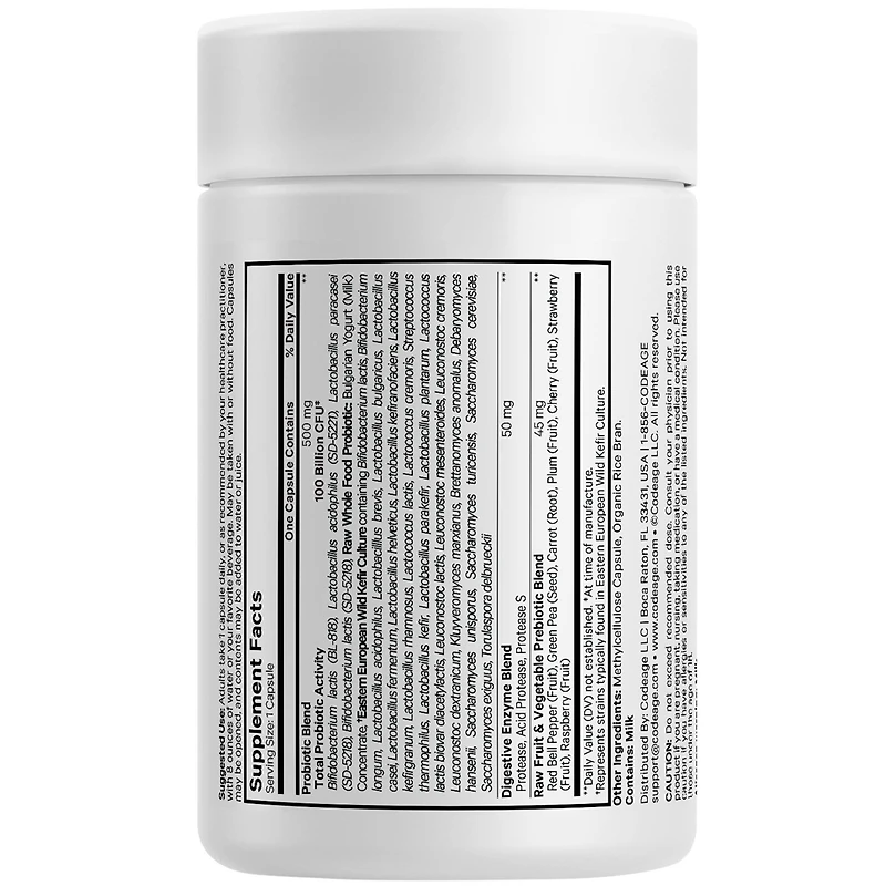 Codeage Raw Probiotic+ Supplement