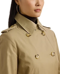Lauren Ralph Women's Short Double-Breasted Belted Trench Coat