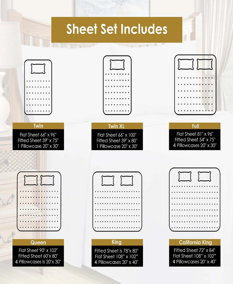 Superior 1000 Thread Count Cotton Blend Solid Deep Pocket Bed Sheet Set, California King