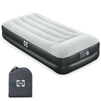 Sealy Baby Tritech Twin Sized 16" Air Mattress Bed 2 Person w/Built-In Ac Pump & Bag