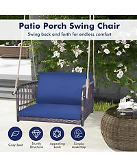 Sugift Single Person Hanging Seat with Seat and Back Cushions