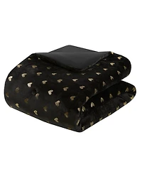 Intelligent Design Rosalie Metallic Heart 3-Pc. Comforter Set, Twin/Twin Xl