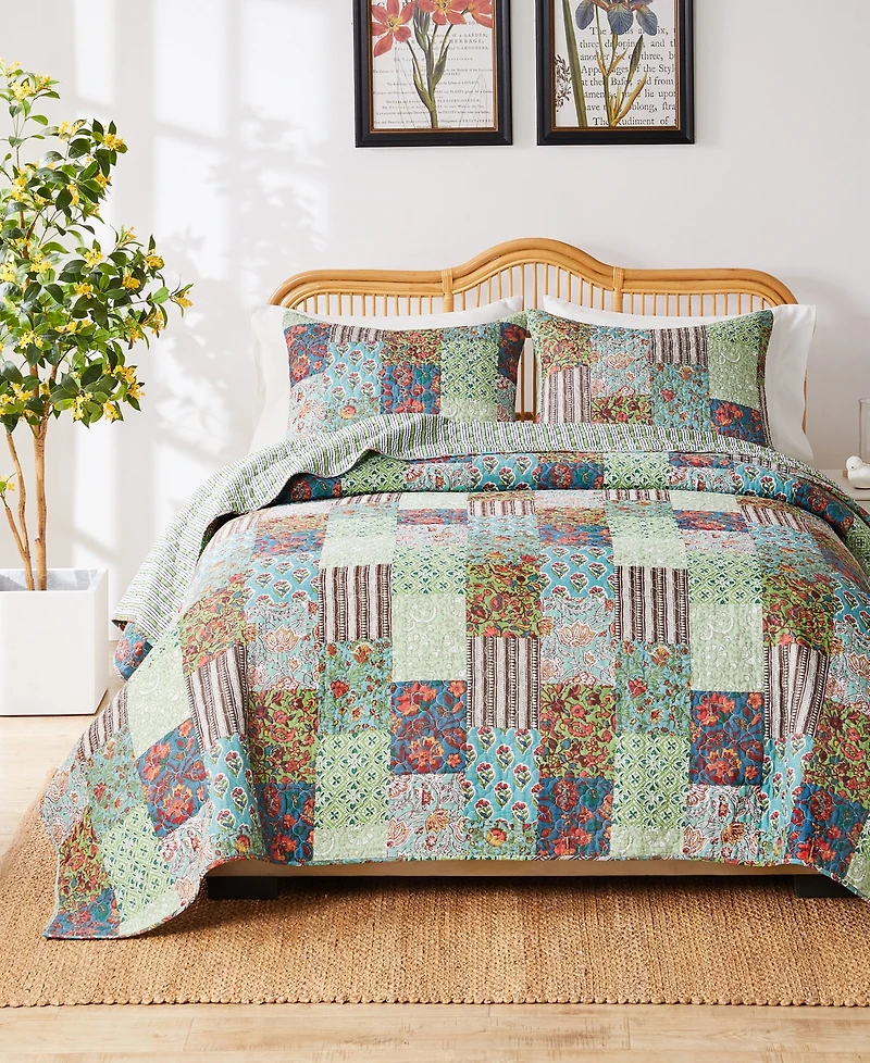 Greenland Home Fashions Jasmin Vintage Boho Reversible 2-Pc. Quilt Set, Twin/Twin Xl