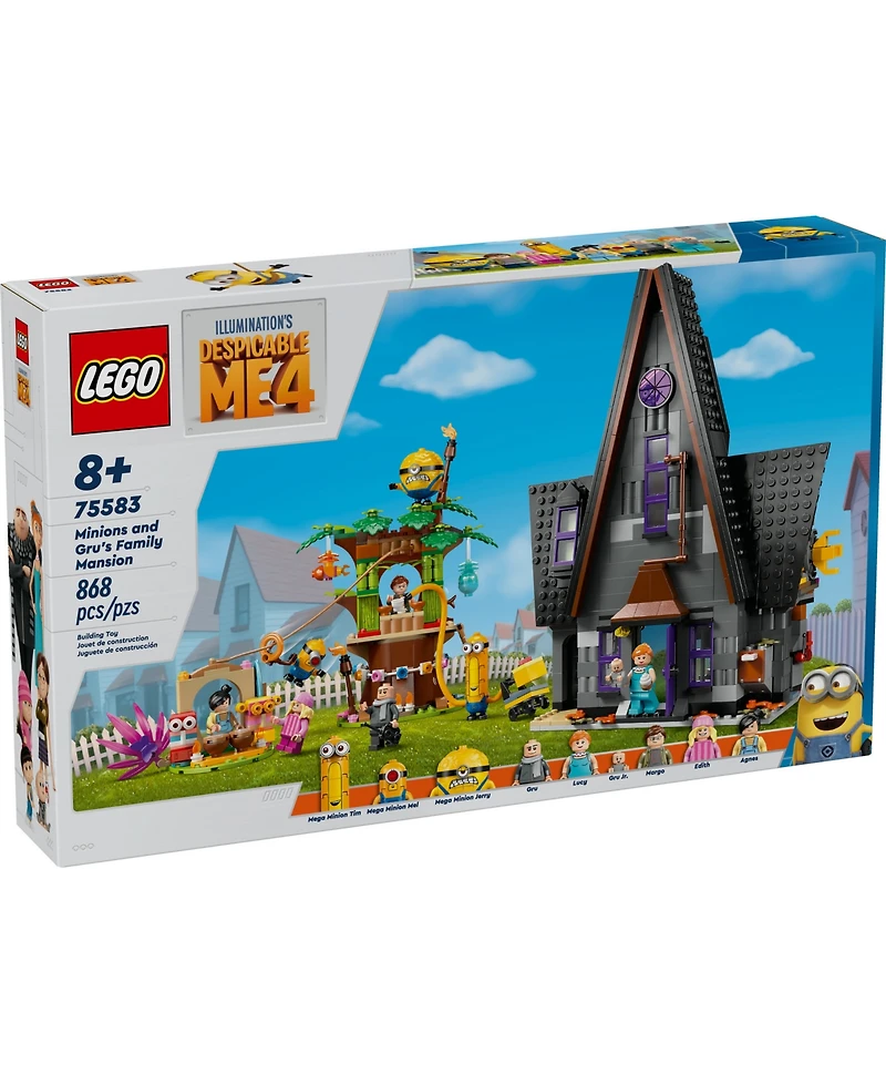 Lego Despicable Me 4 Minions and Gru's Family Mansion 75583