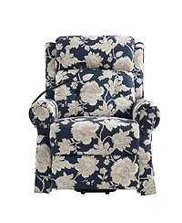 Hulala Home Ruprecht Farmhouse Lift Assist Power Recliner with Massage Heat and Manual Headrest