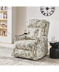Hulala Home Ruprecht Farmhouse Lift Assist Power Recliner with Massage Heat and Manual Headrest
