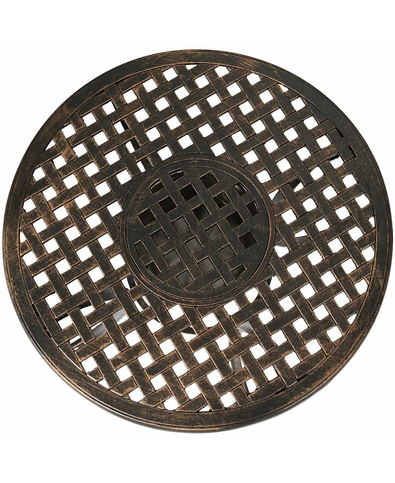 Sugift 3 Pieces Outdoor Set Patio Bistro with Attached Removable Ice Bucket