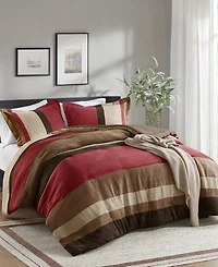 510 Design Boulder Stripe Micro Suede 3-Pc. Comforter Set, Full/Queen
