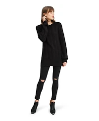 Belle & Bloom Women's At Last Cable Knit Jumper with Slit