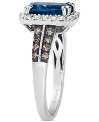 Le Vian London Blue Topaz (2-1/5 ct. t.w.) & Diamond (3/8 ct. t.w.) Statement Ring in 14k White Gold