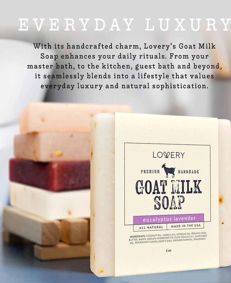 Lovery 5-Pc. Goat Milk Soap Bars Set