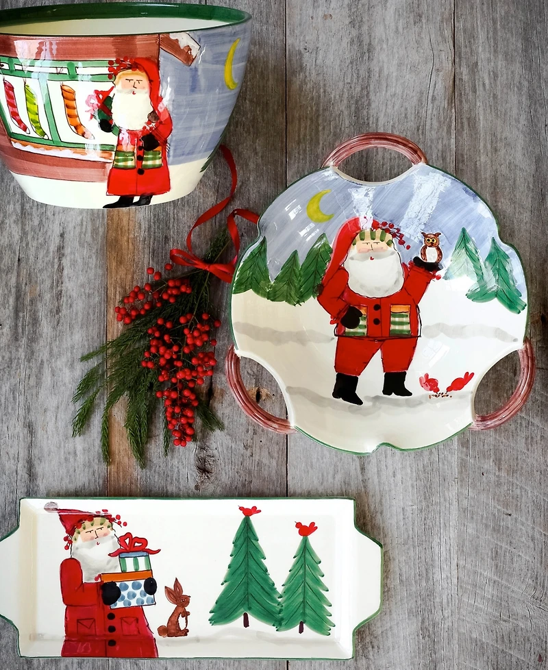Old St. Nick Handled Rectangular Platter