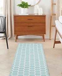 Nourison Home Twist Reversible TWS01 2'2"x12' Runner Area Rug
