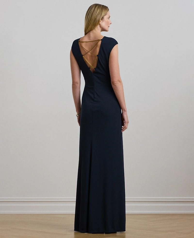Lauren Ralph Lauren Women's Chain-Trim Jersey Gown