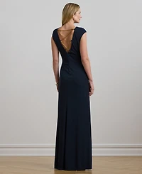 Lauren Ralph Lauren Women's Chain-Trim Jersey Gown