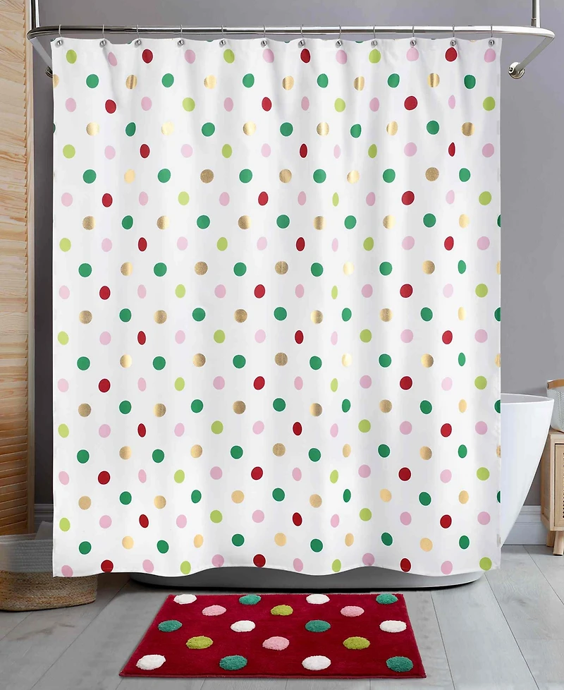Nicole Miller Merry Dot Shower Curtain 72" x 72"