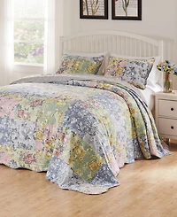 Greenland Home Fashions Emma Floral Print 3-Pc. Bedspread Set