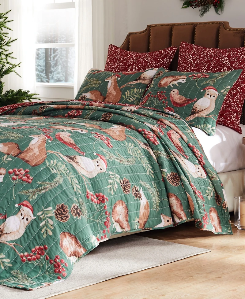 Greenland Home Fashions Willow Holiday 2-Pc. Quilt Set, Twin/Twin Xl