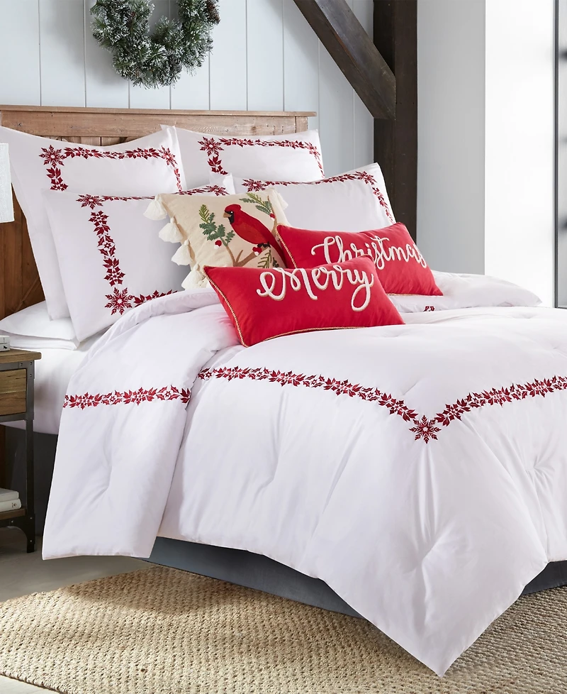 Levtex Holly Thistle Embroidered 3-Pc. Comforter Set