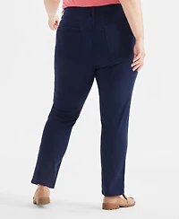 Style & Co Plus Size High-Rise Straight-Leg Pants, Exclusively at Macy's