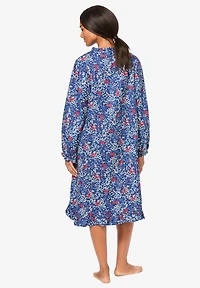 Only Neccessities Women's Cotton Flannel Print Short Gown