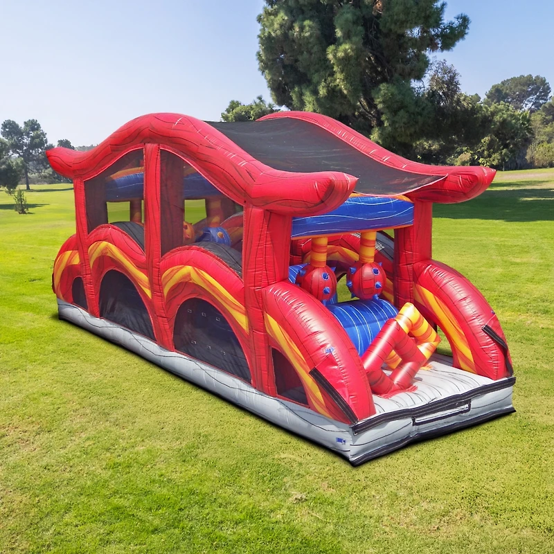 JumpOrange Shadow Obstacle Course Bounce House Inflatable for Kids and Adults with Blower, Commercial Grade, Pop Ups, Outdoor Indoor, Rental Quality (