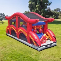 JumpOrange Shadow Obstacle Course Bounce House Inflatable for Kids and Adults with Blower, Commercial Grade, Pop Ups, Outdoor Indoor, Rental Quality (