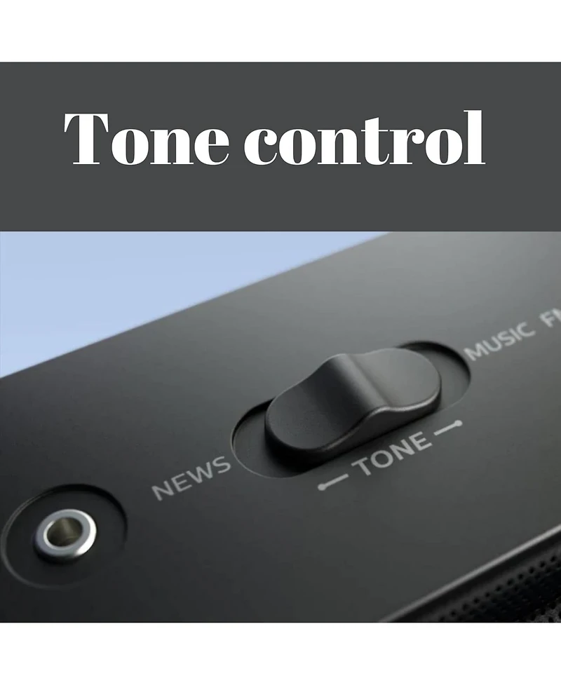 Philips Portable Am/Fm Radio with Speaker, Battery Operated, Compact Design, Analog Tuning, and Headphone Jack - Black