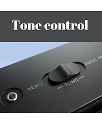 Philips Portable Am/Fm Radio with Speaker, Battery Operated, Compact Design, Analog Tuning, and Headphone Jack - Black