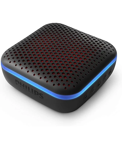 Philips Black Wireless Bluetooth Speaker – IPX7 Waterproof, 10H Playtime, Multi-Color Led Lights, Portable Party Speaker