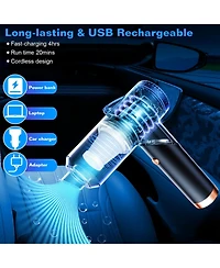 Slickblue 120W Cordless Handheld Vacuum Cleaner with 9000PA Suction, Rechargeable, Portable for Car and Home