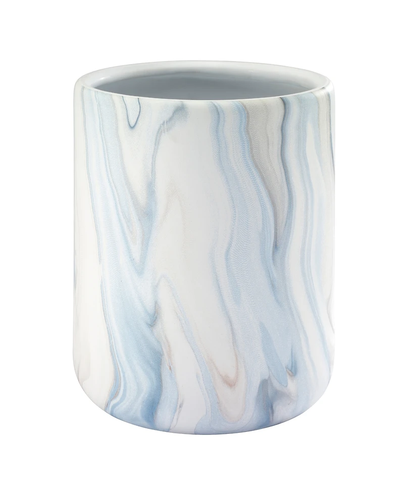Avanti Waves Ceramic Wastebasket