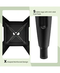 Sugift 24 Inch Set of 4 Tolix Style Counter Height Barstool Stackable Chair