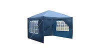 Slickblue Two-Door, Two-Window Waterproof Right-Angle Folding Tent in Blue, Perfect for Outdoor Events and Gatherings