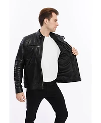 Furniq Uk Men's Genuine Leather Jacket
