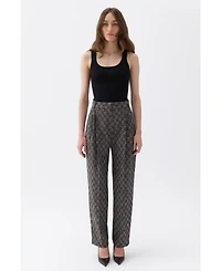 Nocturne Women's High Waist Mom Fit Pants