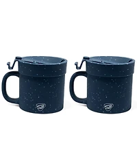 Coffee Mug w/ Lid: 16oz: 2 pk - Speckled Blue