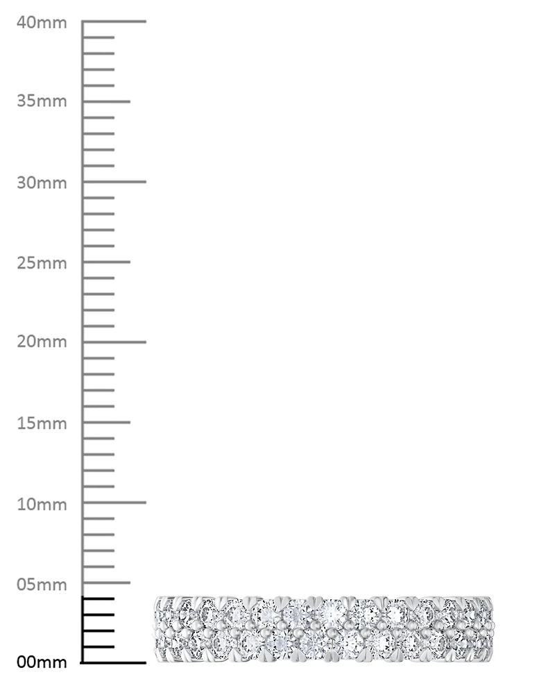 Diamond Double Row Eternity Ring (2 ct. t.w.) Platinum, 14k White Gold, or Rose Gold