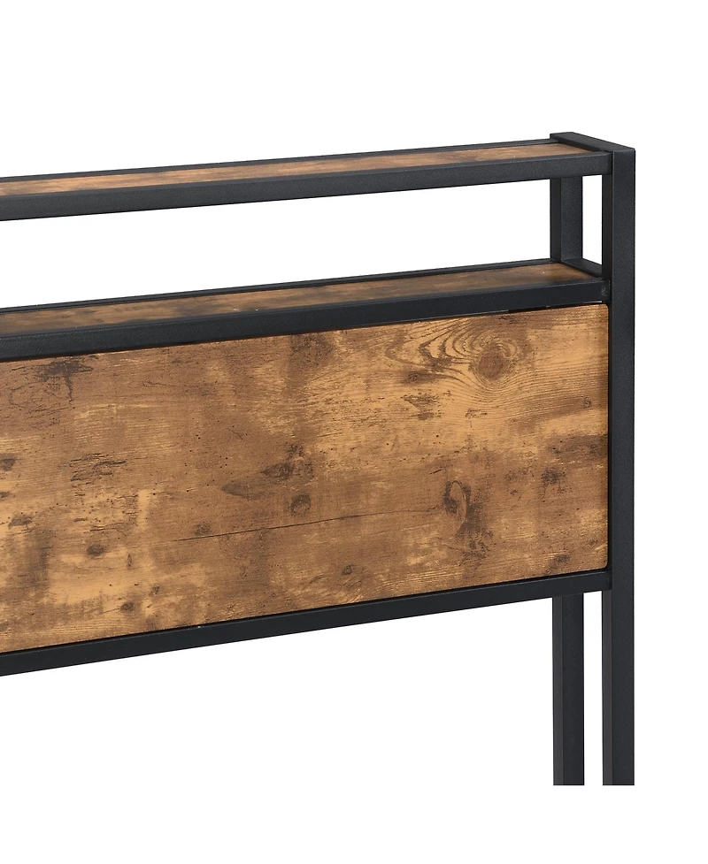 King Size Metal Bed Frame with Headboard & Usb