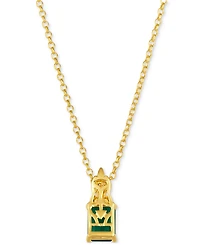 Le Vian New Emerald (1-1/5 ct. t.w.) & Diamond (1/10 ct. t.w.) 19" Pendant Necklace in 14k Yellow Gold