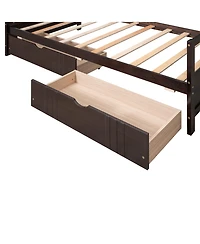 Streamdale Twin Daybed Wood Bed With Two Drawers