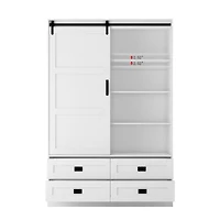 Streamdale Furniture Tall Bedroom Armoire Wardrobe Closet with Barn Door