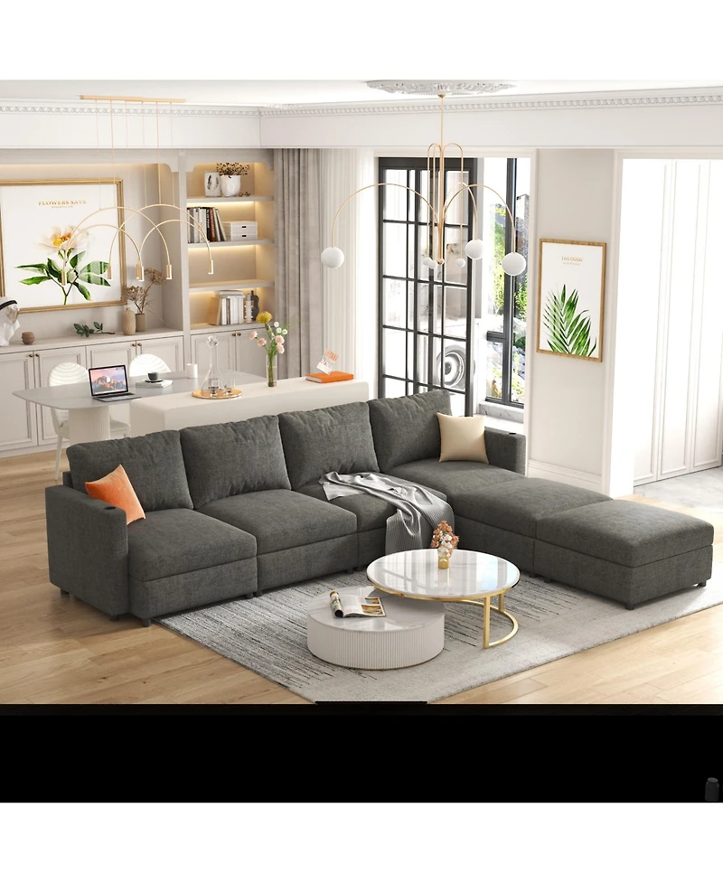 Streamdale Spacious and Versatile Sectional Sofa with Storage and Ottoman Options